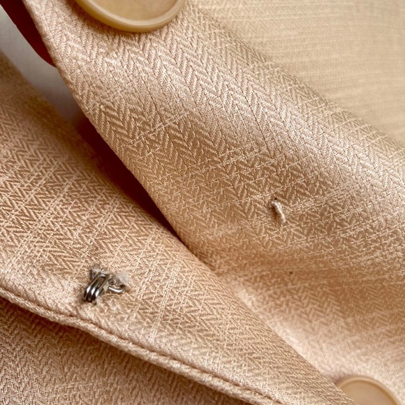 Surabaya Paris vintage golden polyester skirt suit size 12 - Picture 5 of 11